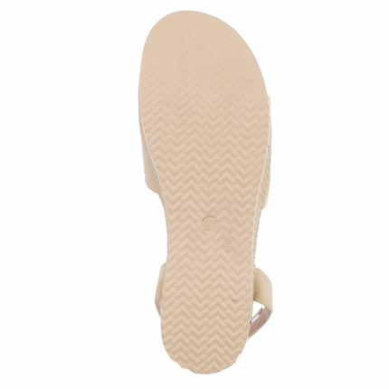 Damen Keilsandaletten - khaki