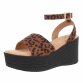 Damen Keilsandaletten - leopard Gr. 37