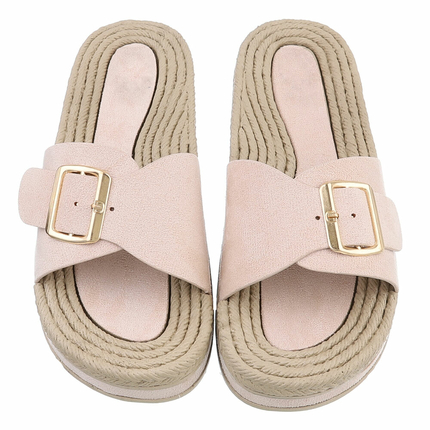 Damen Pantoletten - beige