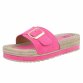 Damen Pantoletten - fushia - 12 Paar