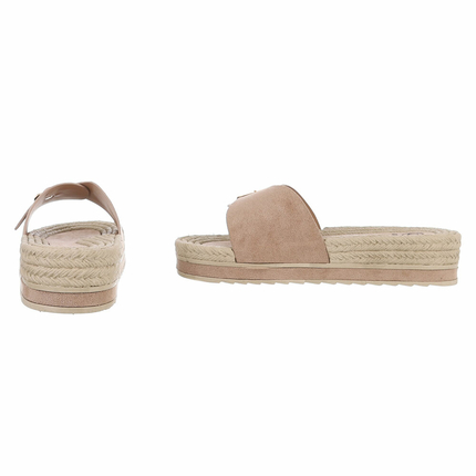 Damen Pantoletten - khaki