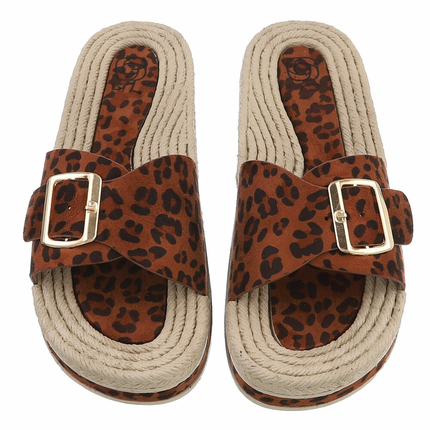 Damen Pantoletten - leopard