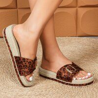 Damen Pantoletten - leopard