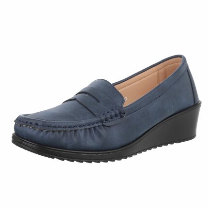 Damen Mokassins - blue Gr. 39