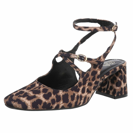 Damen Klassische Pumps - leopard Gr. 40