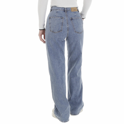 Damen High Waist Jeans von Laulia - blue