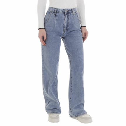 Damen High Waist Jeans von Laulia - blue