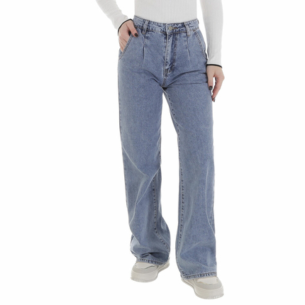 Damen High Waist Jeans von Laulia Gr. S/36 - blue