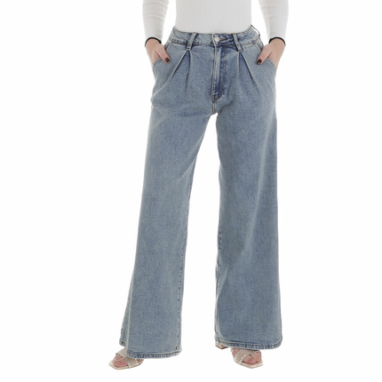 Damen High Waist Jeans von Laulia Gr. L/40 - blue