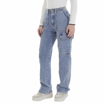 Damen High Waist Jeans von Laulia - blue