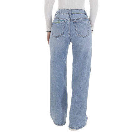 Damen High Waist Jeans von Laulia - blue