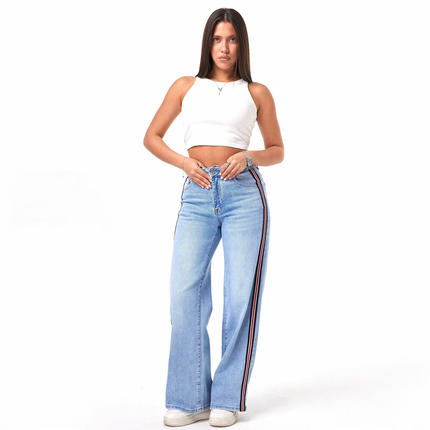 Damen High Waist Jeans von Laulia - blue