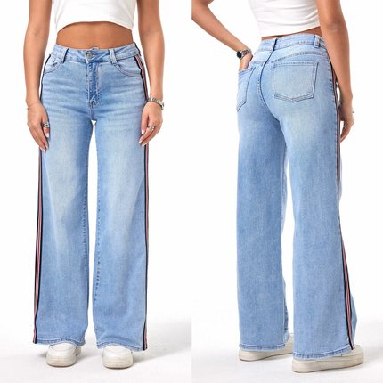 Damen High Waist Jeans von Laulia - blue