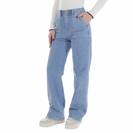 Damen High Waist Jeans von Laulia - blue
