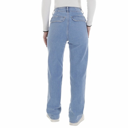 Damen High Waist Jeans von Laulia - blue
