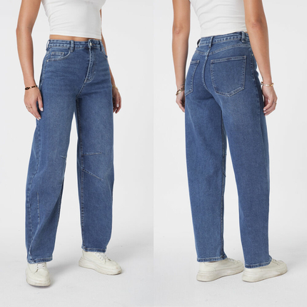 Damen High Waist Jeans von Laulia - blue
