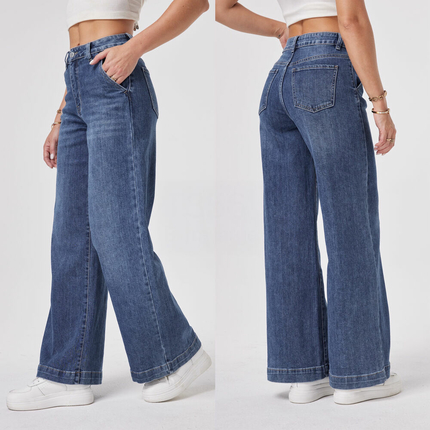 Damen Bootcut Jeans von Laulia - blue