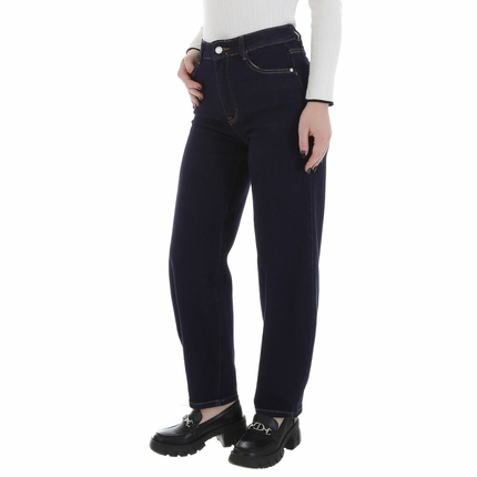 Damen High Waist Jeans von Laulia - DK.blue