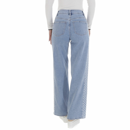 Damen High Waist Jeans von Laulia - blue