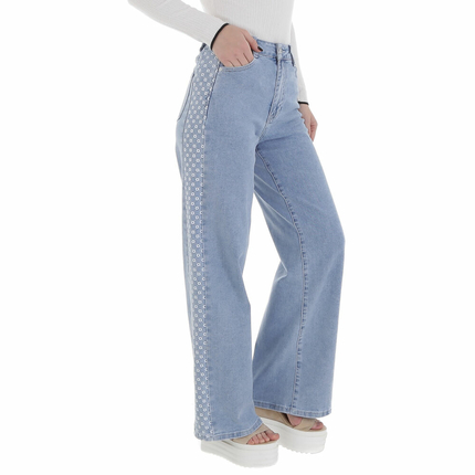 Damen High Waist Jeans von Laulia - blue