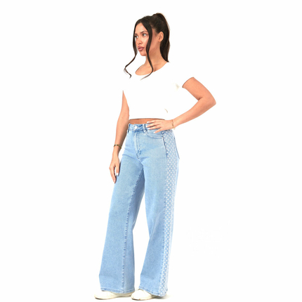 Damen High Waist Jeans von Laulia - blue