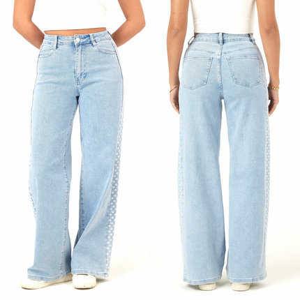 Damen High Waist Jeans von Laulia - blue