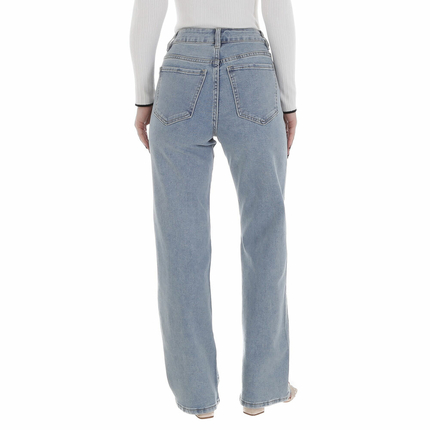 Damen High Waist Jeans von Laulia - blue
