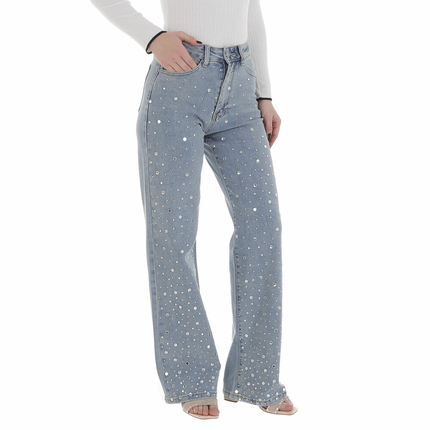 Damen High Waist Jeans von Laulia - blue