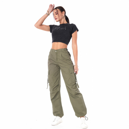 Damen Stoffhose von Laulia - green