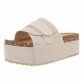Damen Keilsandaletten - beige