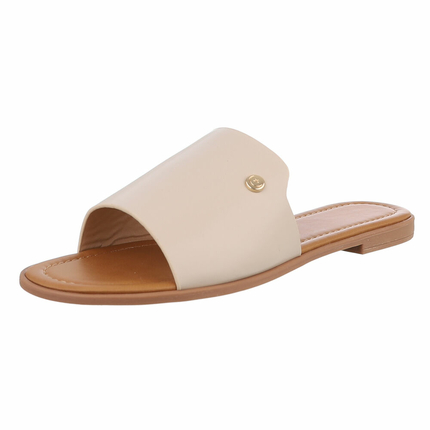 Damen Flache Sandalen - beige Gr. 38
