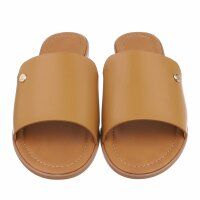 Damen Flache Sandalen - camel