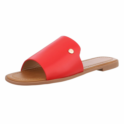 Damen Flache Sandalen - red Gr. 37