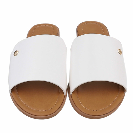 Damen Flache Sandalen - white