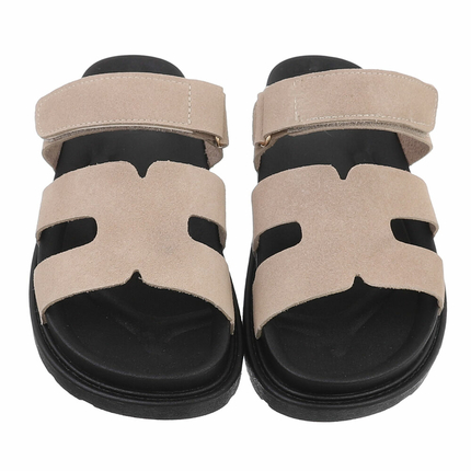 Damen Pantoletten - beige