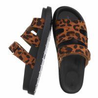 Damen Pantoletten - leopard