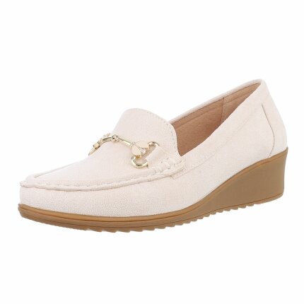 Damen Mokassins - beige Gr. 36