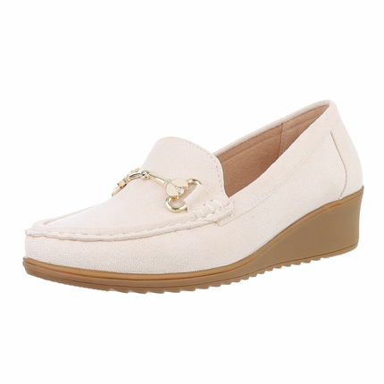 Damen Mokassins - beige Gr. 40