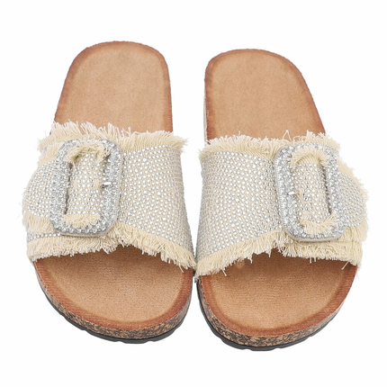 Damen Pantoletten - beige