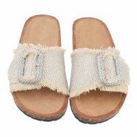 Damen Pantoletten - beige