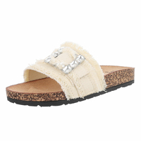 Damen Pantoletten - beige