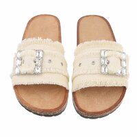 Damen Pantoletten - beige