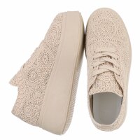 Damen Low-Sneakers - beige