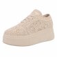 Damen Low-Sneakers - beige Gr. 36