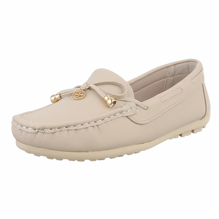 Damen Mokassins - beige Gr. 37