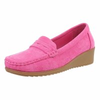 Damen Mokassins - fuchsia