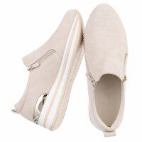 Damen Low-Sneakers - beige