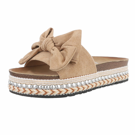 Damen Pantoletten - khaki