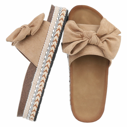 Damen Pantoletten - khaki