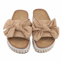 Damen Pantoletten - khaki